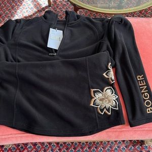 Bigger fleece and embroidery top
